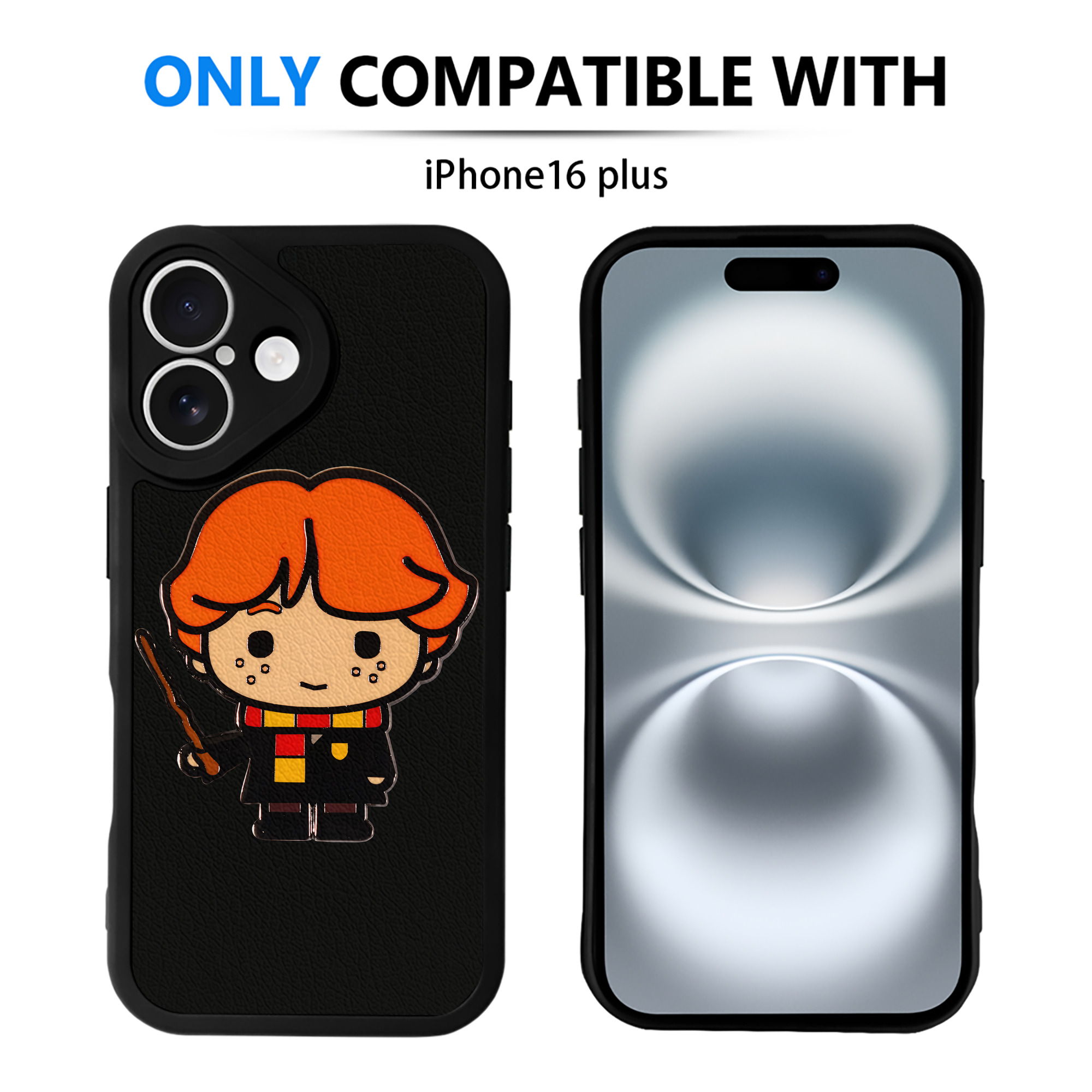 （画像用） Harry Potter ハリー・ポッターシリーズ 【iPhone 16シリーズ対応】シリコンスマホケース（レザー調） 材質：シリコン